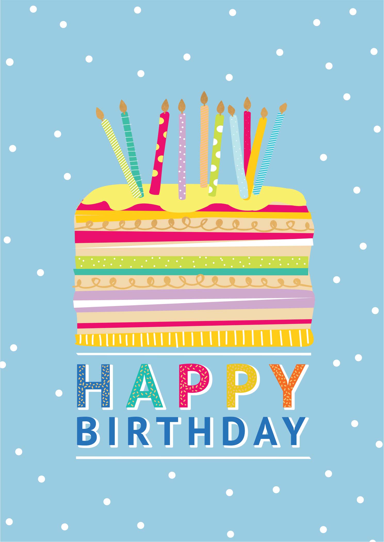 Birthday Card - PARTY CAKE